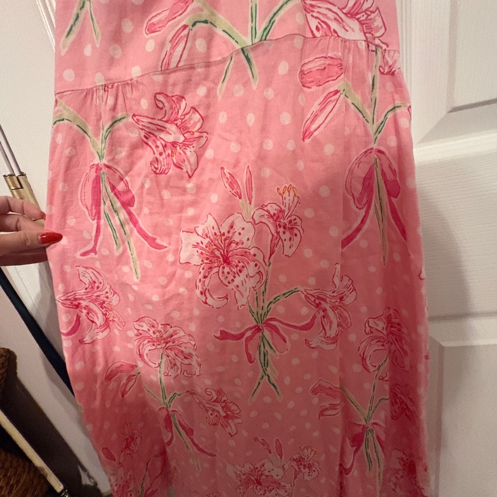 VINTAGE Lilly Pulitzer Pink Halter Dress - Picture 5 of 7